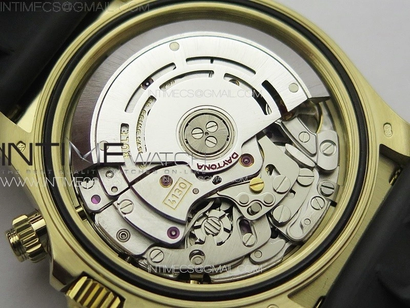 Daytona 116518 BTF 1:1 Best Edition Paul Newman Black YG Dial on Oysterflex Rubber Strap SA4130 V2