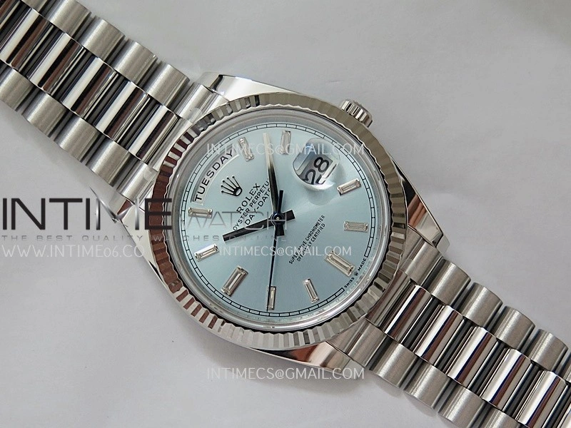 Day Date 228239 40mm Gain Weight V3 THBF 1:1 Best Edition Ice Blue Dial T Diamond Marker On President Bracelet VR3255