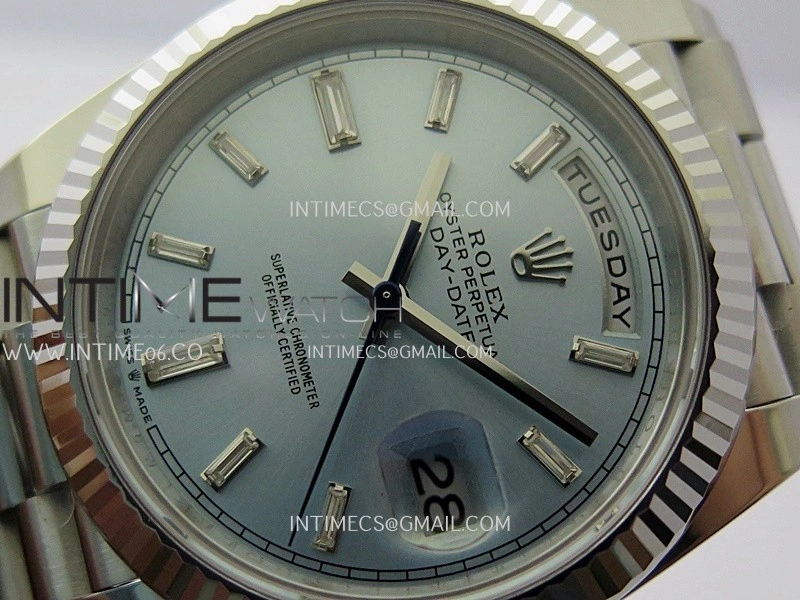Day Date 228239 40mm Gain Weight V3 THBF 1:1 Best Edition Ice Blue Dial T Diamond Marker On President Bracelet VR3255