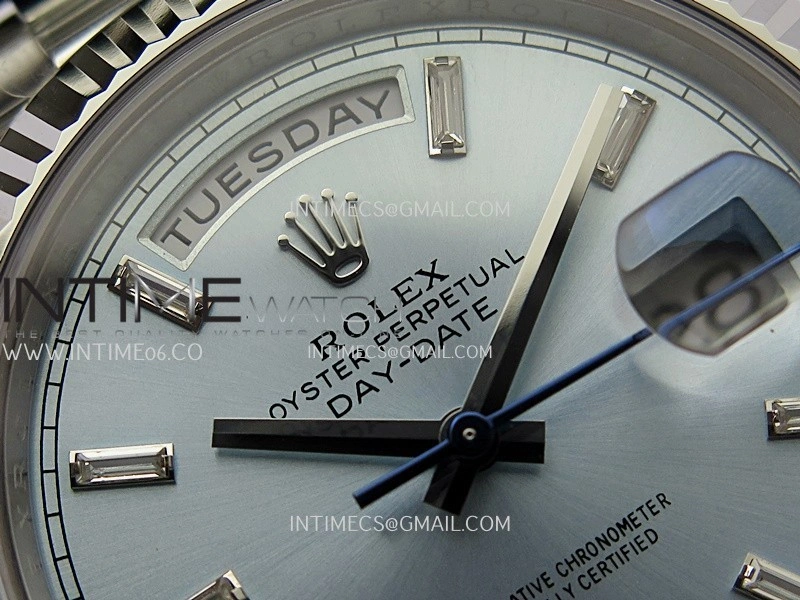 Day Date 228239 40mm Gain Weight V3 THBF 1:1 Best Edition Ice Blue Dial T Diamond Marker On President Bracelet VR3255