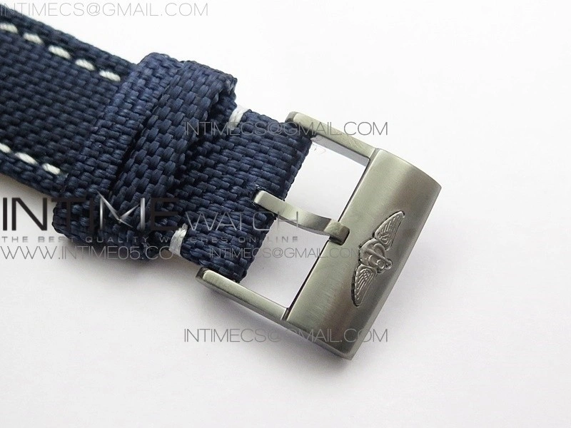Avenger Bandit V13317 Titanium DLC B50 Best Edition Blue Dial Numbers Makers on Blue Nylon strap A7750