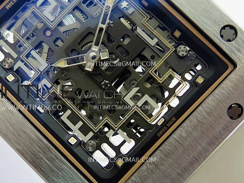 RM16-02 Titanium Umi Office Best Edition Skeleton Dial On Cream Rubber Strap Asian CRMA9