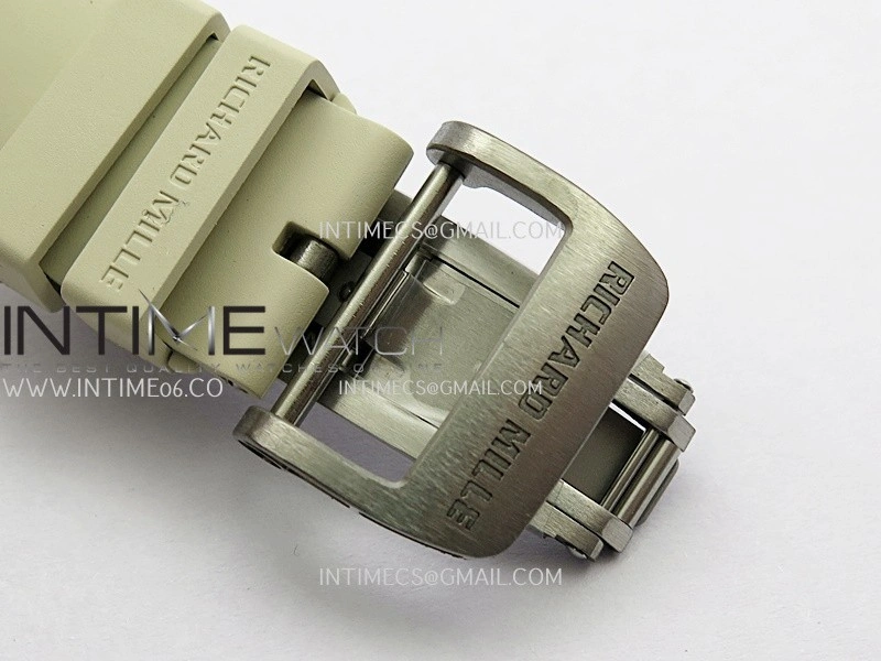 RM16-02 Titanium Umi Office Best Edition Skeleton Dial On Cream Rubber Strap Asian CRMA9