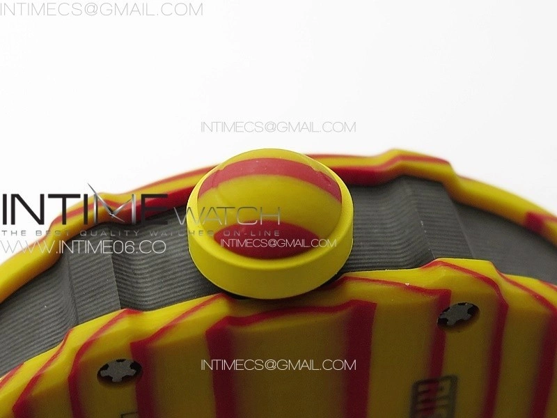 RM027-03 Real Tourbillon RMF Best Edition Orange Red Carbon Skeleton Dial on Orange Nylon Strap