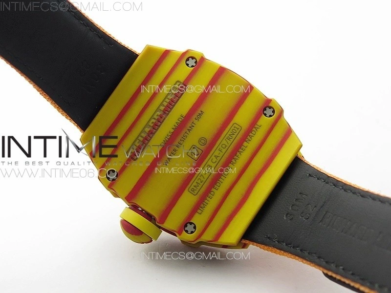RM027-03 Real Tourbillon RMF Best Edition Orange Red Carbon Skeleton Dial on Orange Nylon Strap