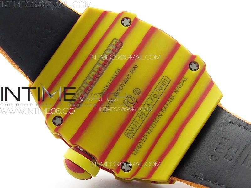 RM027-03 Real Tourbillon RMF Best Edition Orange Red Carbon Skeleton Dial on Orange Nylon Strap