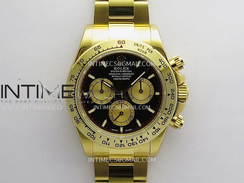 Daytona 126508 YG UFO 1:1 Best Edition Black Dial YG Subdial Stick Marker On Oyster Bracelet UF4131