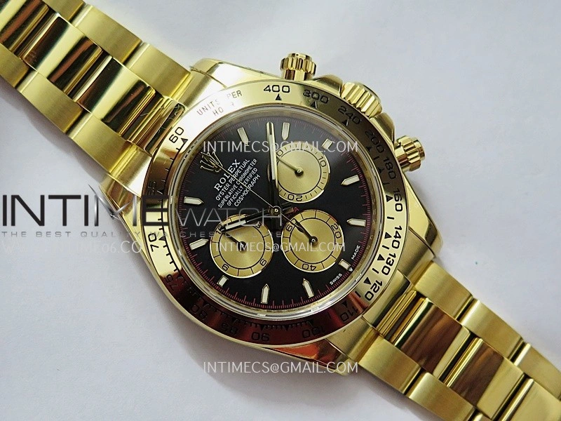 Daytona 126508 YG UFO 1:1 Best Edition Black Dial YG Subdial Stick Marker On Oyster Bracelet UF4131