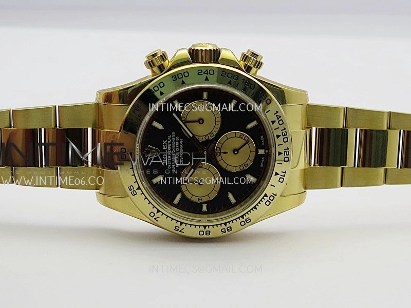Daytona 126508 YG UFO 1:1 Best Edition Black Dial YG Subdial Stick Marker On Oyster Bracelet UF4131