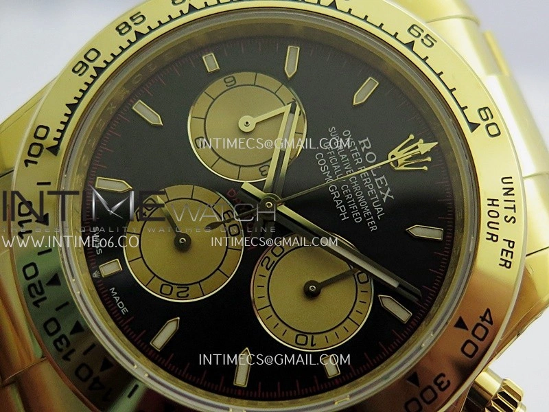 Daytona 126508 YG UFO 1:1 Best Edition Black Dial YG Subdial Stick Marker On Oyster Bracelet UF4131