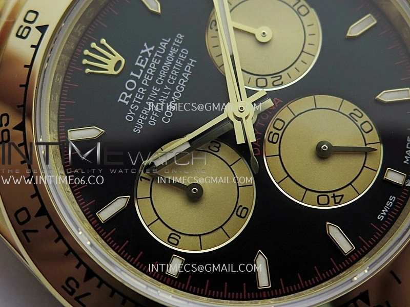 Daytona 126508 YG UFO 1:1 Best Edition Black Dial YG Subdial Stick Marker On Oyster Bracelet UF4131