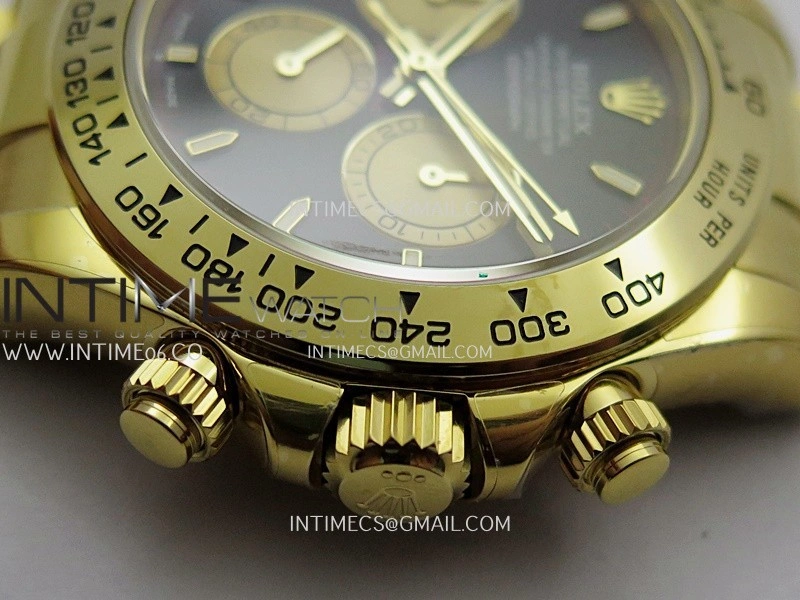 Daytona 126508 YG UFO 1:1 Best Edition Black Dial YG Subdial Stick Marker On Oyster Bracelet UF4131