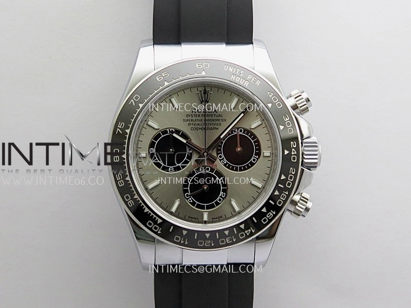 Daytona 126519 UFO Gain Weight 1:1 Best Edition SS Silver Dial On Oysterflex Rubber Strap UF4131
