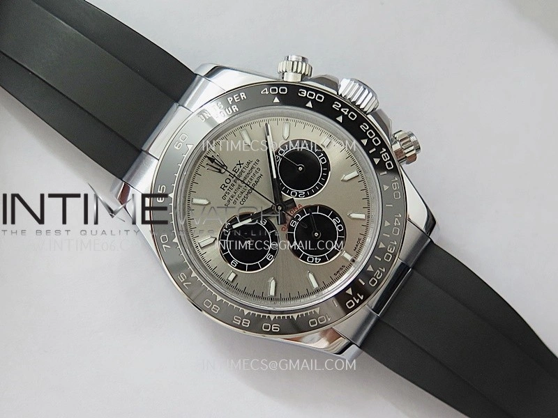 Daytona 126519 UFO Gain Weight 1:1 Best Edition SS Silver Dial On Oysterflex Rubber Strap UF4131