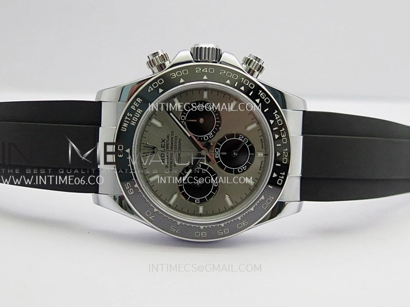 Daytona 126519 UFO Gain Weight 1:1 Best Edition SS Silver Dial On Oysterflex Rubber Strap UF4131