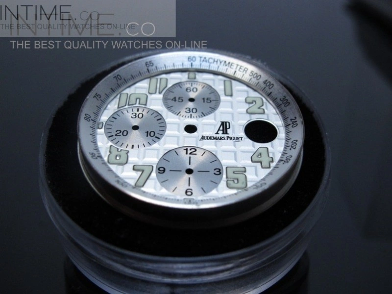 Used Audemars Piguet Offshore white Theme Dial and Tachymeter Ring set