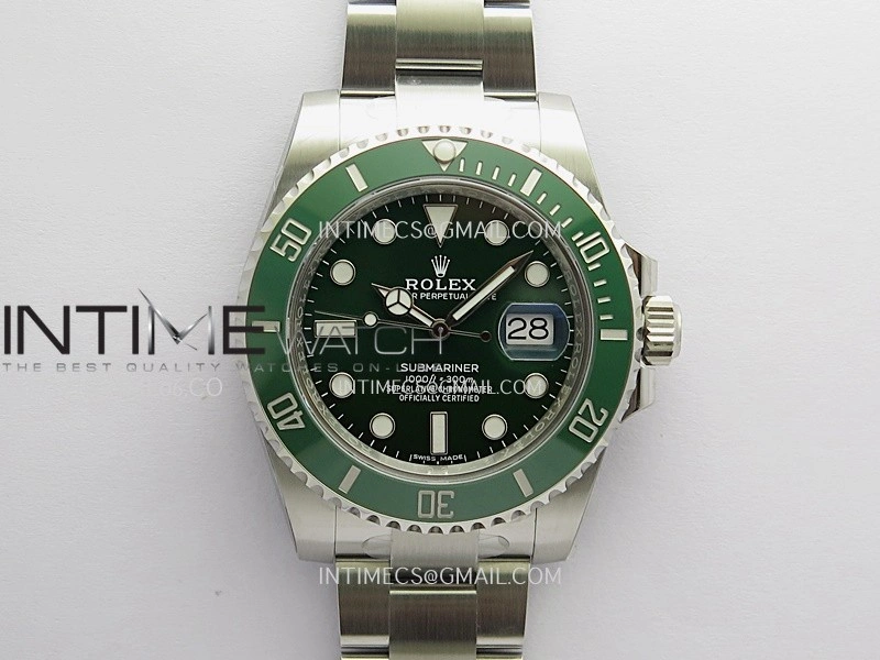 Submariner 116610LV Green Ceramic 904L SS VF 1:1 Best Edition Green Dial On 904L SS Bracelet DD3135
