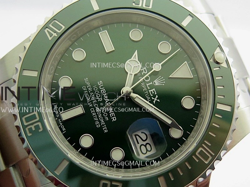 Submariner 116610LV Green Ceramic 904L SS VF 1:1 Best Edition Green Dial On 904L SS Bracelet DD3135
