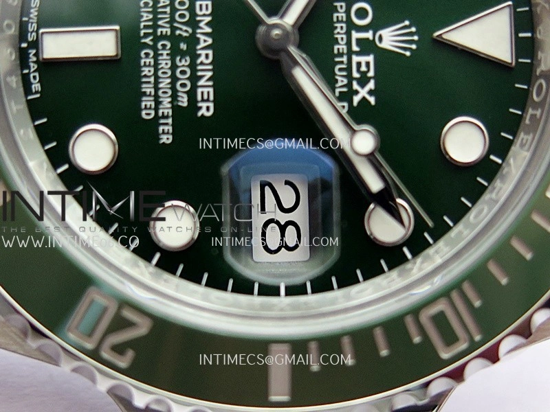 Submariner 116610LV Green Ceramic 904L SS VF 1:1 Best Edition Green Dial On 904L SS Bracelet DD3135