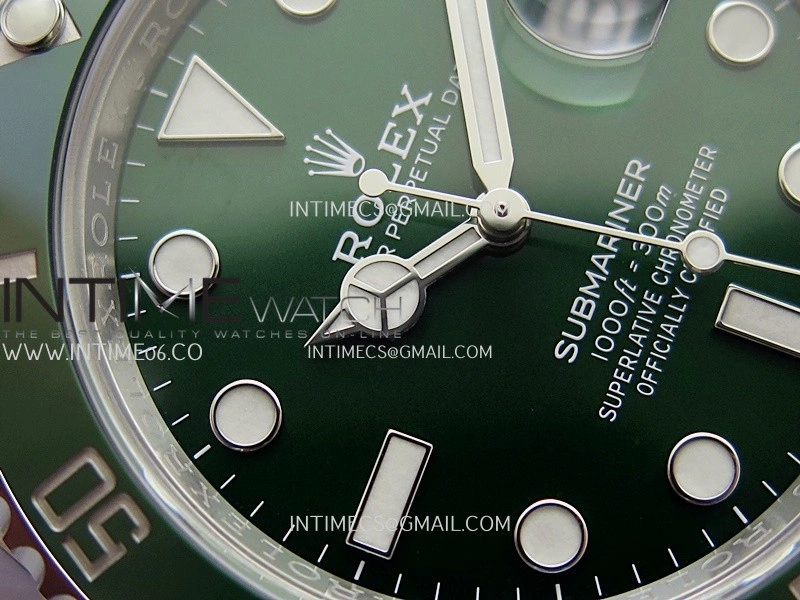 Submariner 116610LV Green Ceramic 904L SS VF 1:1 Best Edition Green Dial On 904L SS Bracelet DD3135