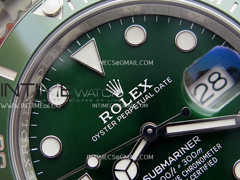 Submariner 116610LV Green Ceramic 904L SS VF 1:1 Best Edition Green Dial On 904L SS Bracelet DD3135
