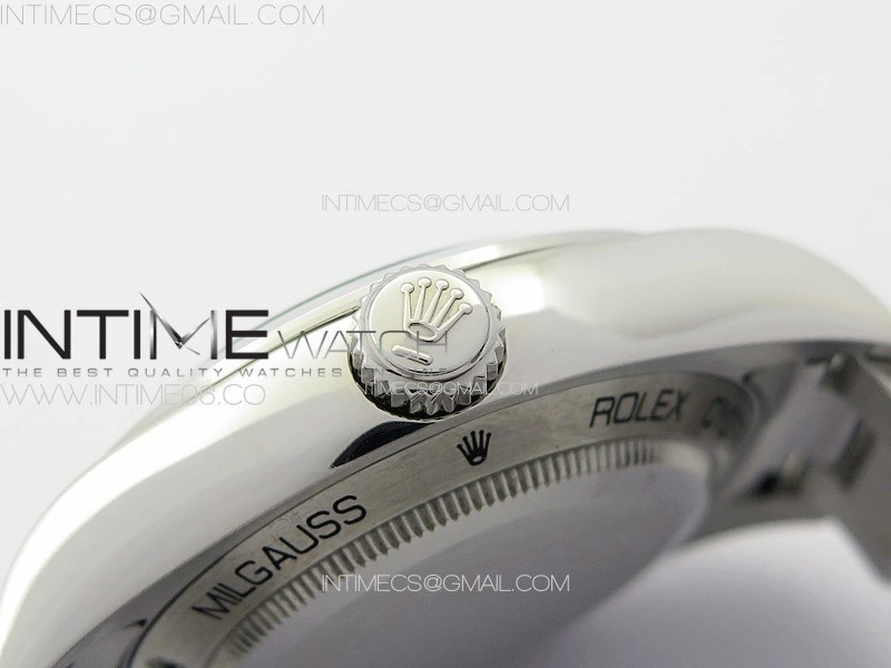 Milgauss 116400 GV Real Green Sapphire SS APSF 1:1 Best Edition Ice Blue Dial on SS Bracelet A2824