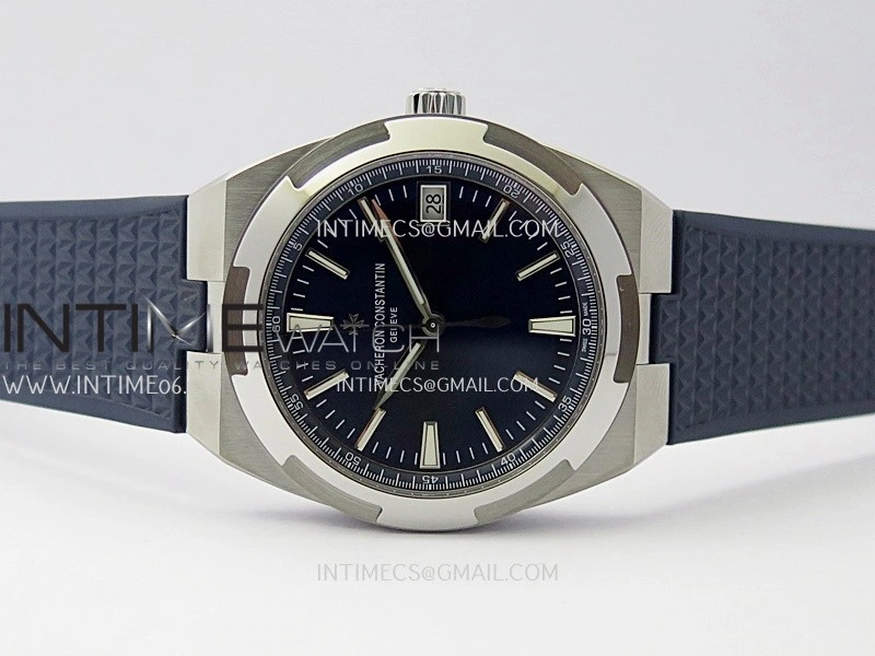 Overseas 4500V SS ZF 1:1 Best Edition Blue Dial on Blue Rubber Strap Asian Super Clone 5100 V2
