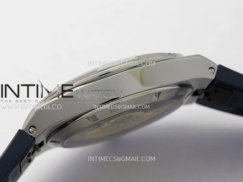 Overseas 4500V SS ZF 1:1 Best Edition Blue Dial on Blue Rubber Strap Asian Super Clone 5100 V2
