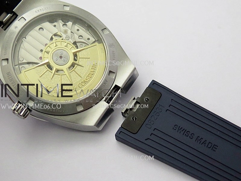 Overseas 4500V SS ZF 1:1 Best Edition Blue Dial on Blue Rubber Strap Asian Super Clone 5100 V2