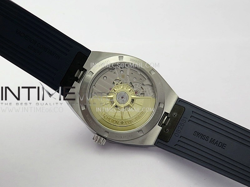 Overseas 4500V SS ZF 1:1 Best Edition Blue Dial on Blue Rubber Strap Asian Super Clone 5100 V2