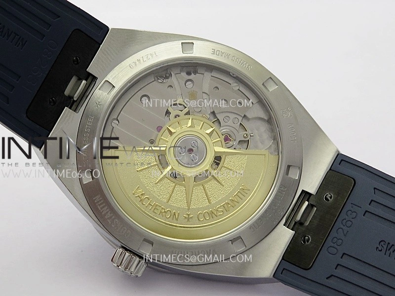 Overseas 4500V SS ZF 1:1 Best Edition Blue Dial on Blue Rubber Strap Asian Super Clone 5100 V2