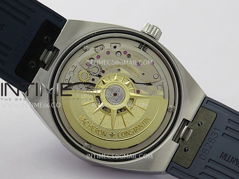 Overseas 4500V SS ZF 1:1 Best Edition Blue Dial on Blue Rubber Strap Asian Super Clone 5100 V2