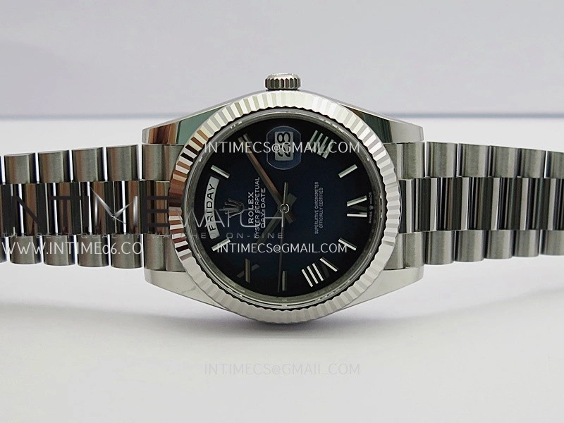 Day Date 228239 40mm Gain Weight V2 VSF 1:1 Best Edition Blue Ombre Dial Roman Marker On President Bracelet DD3255
