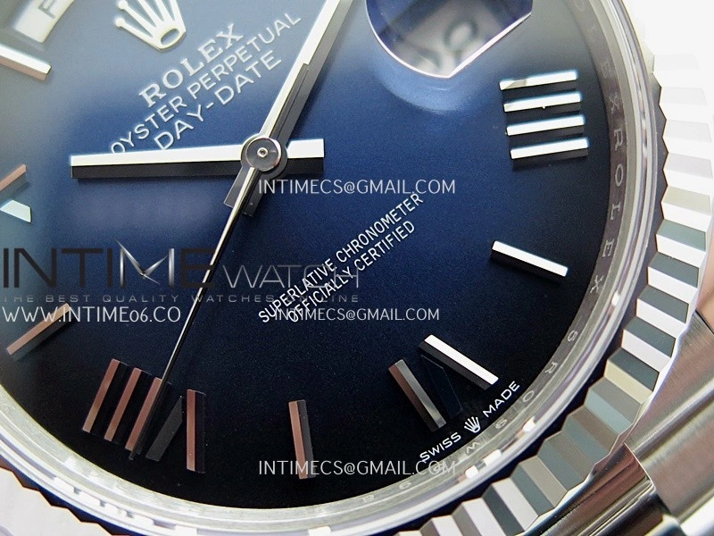 Day Date 228239 40mm Gain Weight V2 VSF 1:1 Best Edition Blue Ombre Dial Roman Marker On President Bracelet DD3255