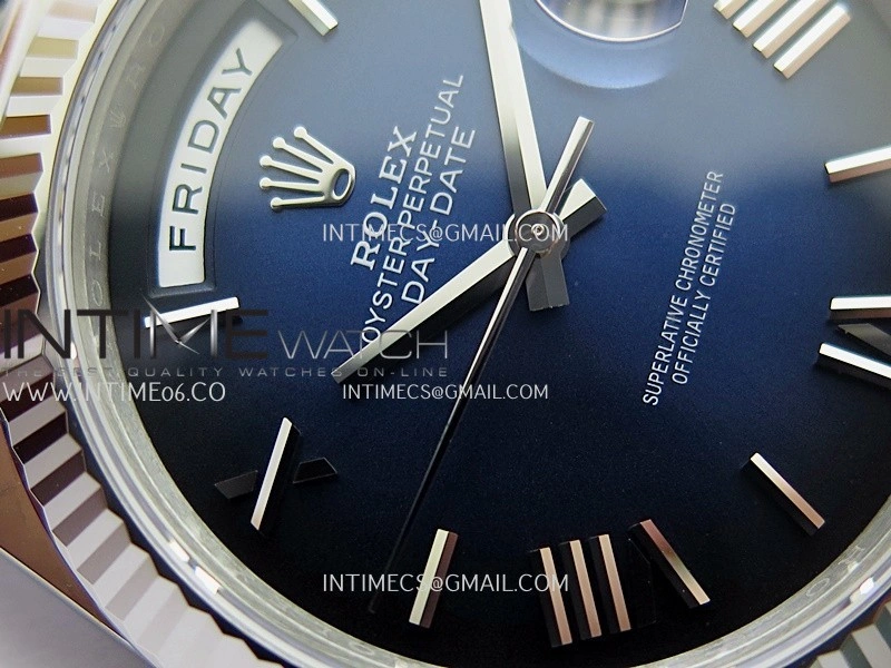 Day Date 228239 40mm Gain Weight V2 VSF 1:1 Best Edition Blue Ombre Dial Roman Marker On President Bracelet DD3255