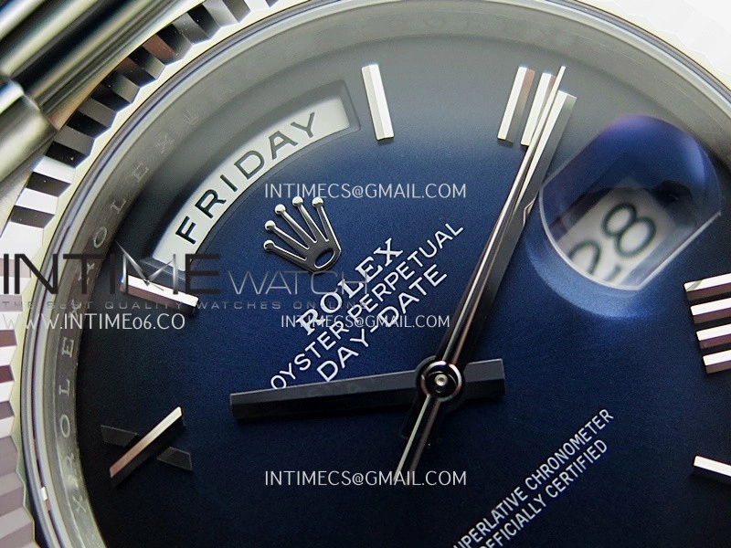 Day Date 228239 40mm Gain Weight V2 VSF 1:1 Best Edition Blue Ombre Dial Roman Marker On President Bracelet DD3255