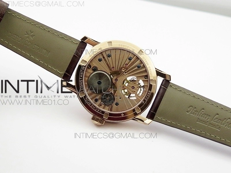 VC Zodiac Tourbillon RG BMF Gold Dial on Brown Leather Strap