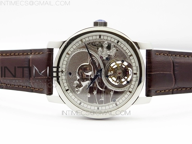 VC Zodiac Tourbillon SS BMF Silver Dial on Brown Leather Strap