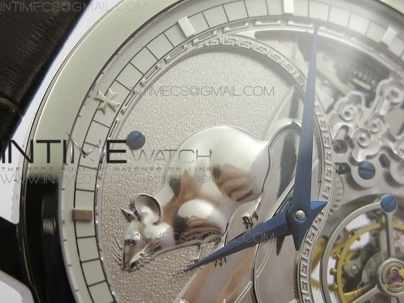 VC Zodiac Tourbillon SS BMF Silver Dial on Brown Leather Strap
