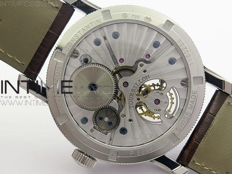VC Zodiac Tourbillon SS BMF Silver Dial on Brown Leather Strap