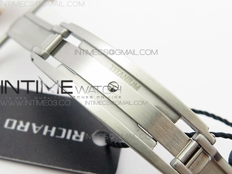 RM011 RG Case Chronograph KVF 1:1 Best Edition Black Ceramic Bezel Skeleton Dial on Brown Rubber Strap A7750