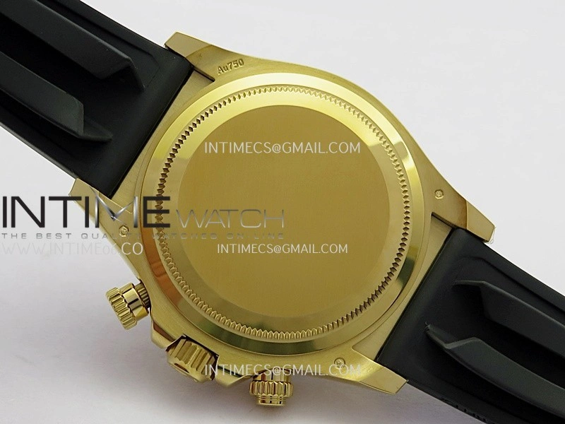 Daytona 126518 904L YG VF 1:1 Best Edition Black Dial YG Subdial On Black Oysterflex Rubber Strap DD4131
