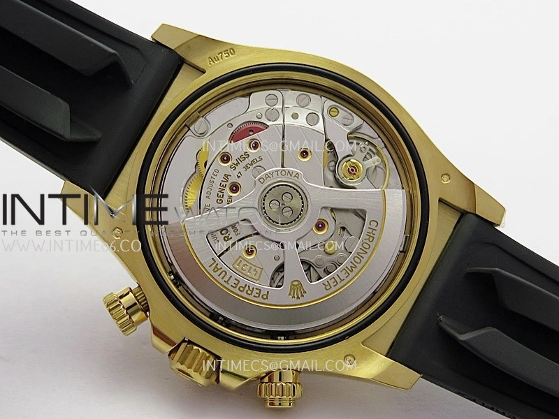 Daytona 126518 904L YG VF 1:1 Best Edition Black Dial YG Subdial On Black Oysterflex Rubber Strap DD4131
