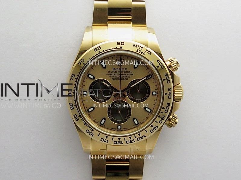 Daytona 116505 904L RG VF 1:1 Best Edition RG Dial Black Subdial Stick Marker On 904L RG Bracelet DD4130