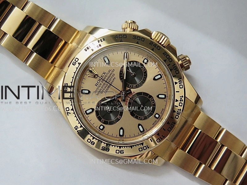 Daytona 116505 904L RG VF 1:1 Best Edition RG Dial Black Subdial Stick Marker On 904L RG Bracelet DD4130