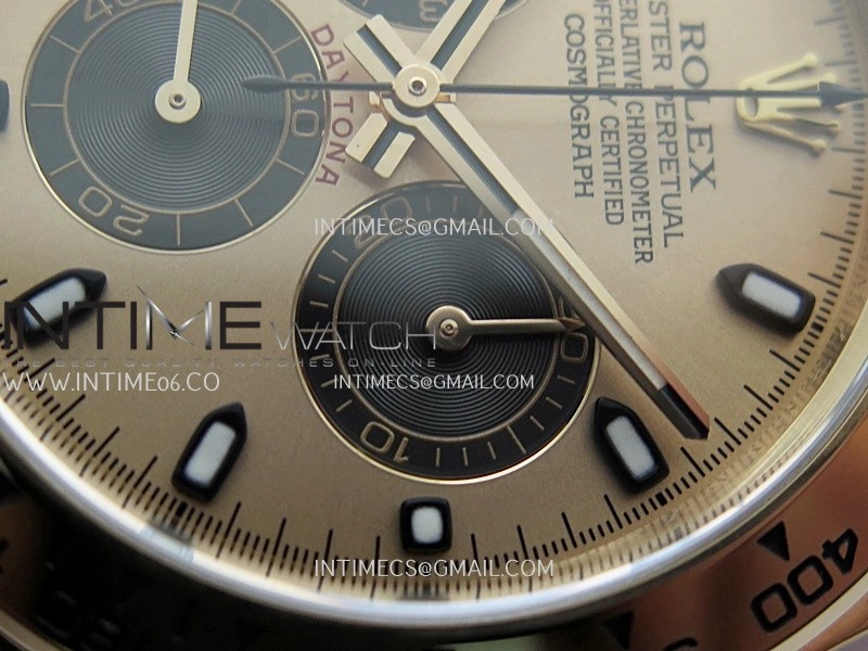 Daytona 116505 904L RG VF 1:1 Best Edition RG Dial Black Subdial Stick Marker On 904L RG Bracelet DD4130