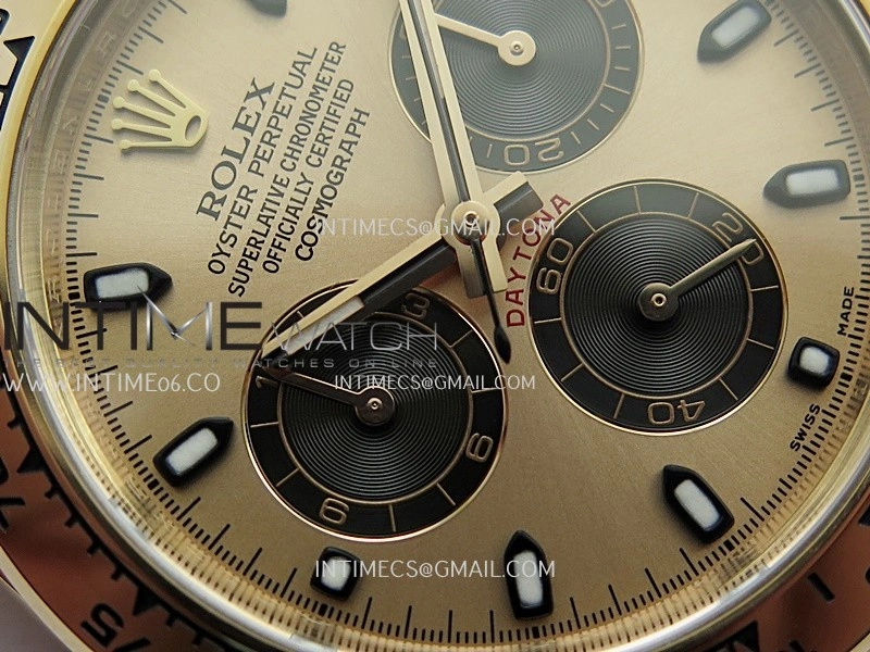 Daytona 116505 904L RG VF 1:1 Best Edition RG Dial Black Subdial Stick Marker On 904L RG Bracelet DD4130