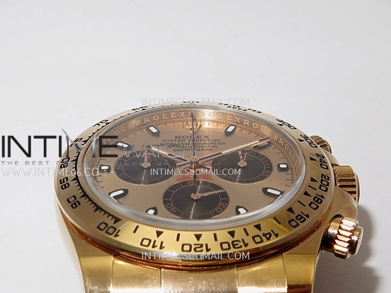 Daytona 116505 904L RG VF 1:1 Best Edition RG Dial Black Subdial Stick Marker On 904L RG Bracelet DD4130