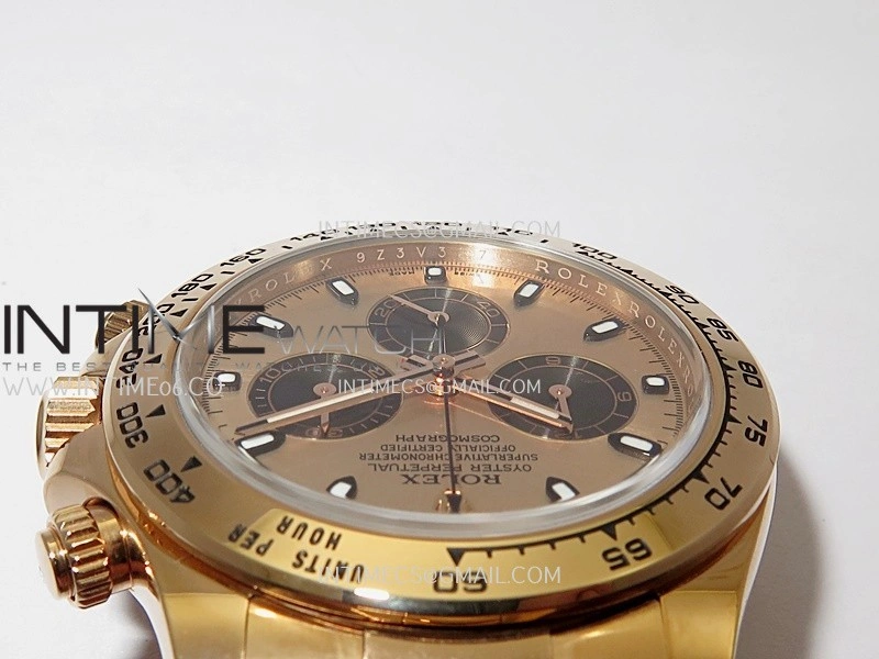 Daytona 116505 904L RG VF 1:1 Best Edition RG Dial Black Subdial Stick Marker On 904L RG Bracelet DD4130