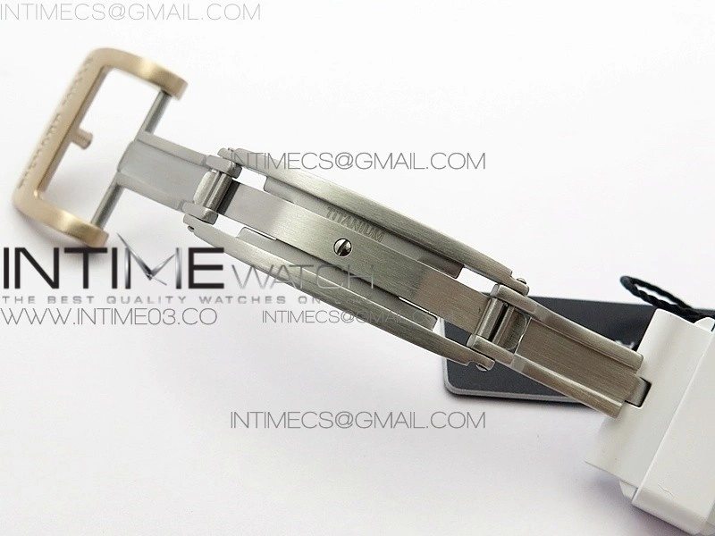 RM011 RG Case Chronograph KVF 1:1 Best Edition White Ceramic Bezel Skeleton Dial on White Rubber Strap A7750